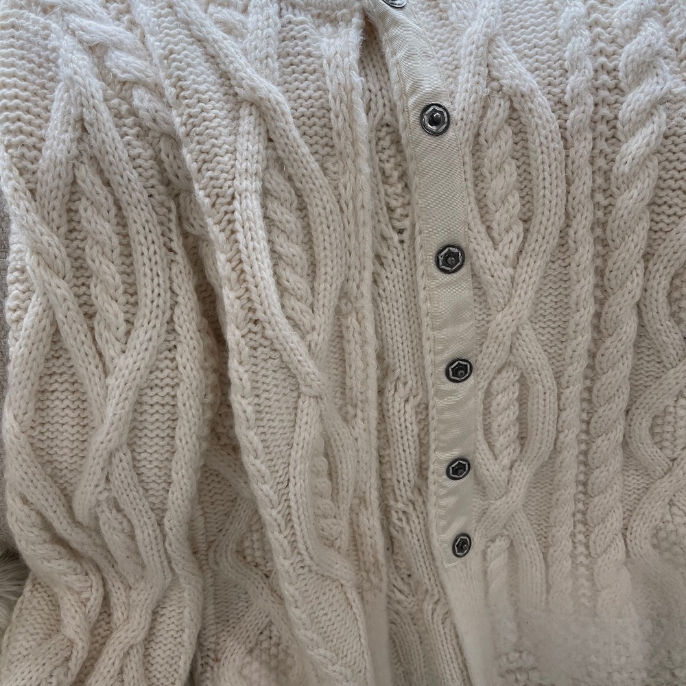Sisley extra long wool blend cardigan